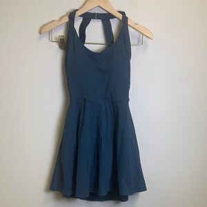 Stylish Blue Halter One-Piece Romper Women’s XS